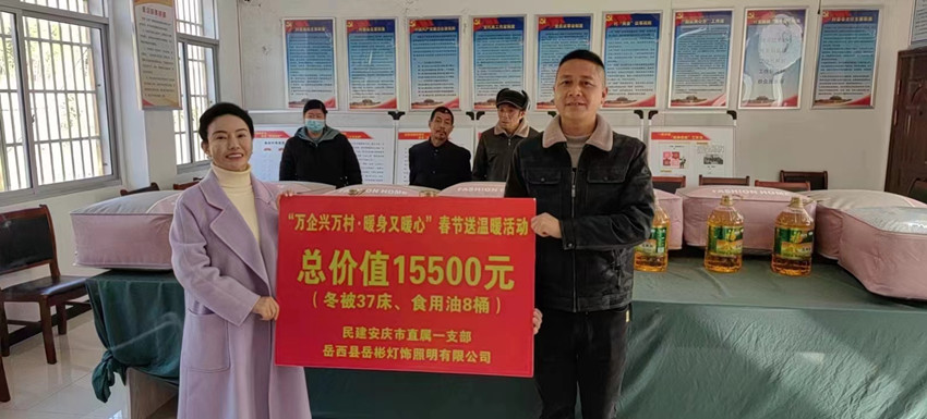 民建安庆市委直属一支部——回报家乡，造福桑梓。