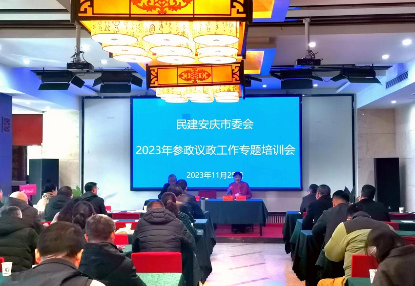 民建安庆市委会举办参政议政工作培训会